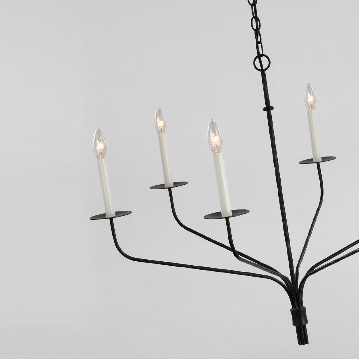 Caeluvyh Vintage Industrial Black Chandelier