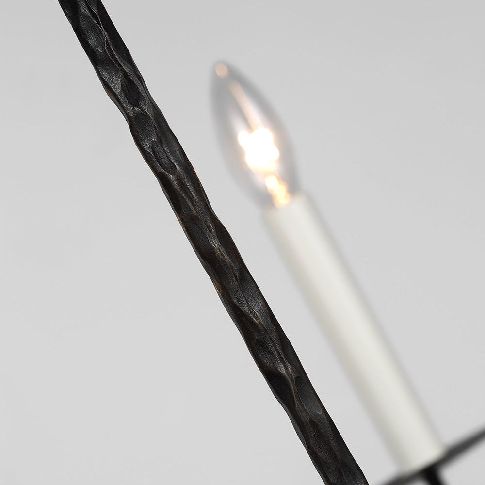 Caeluvyh Vintage Industrial Black Chandelier