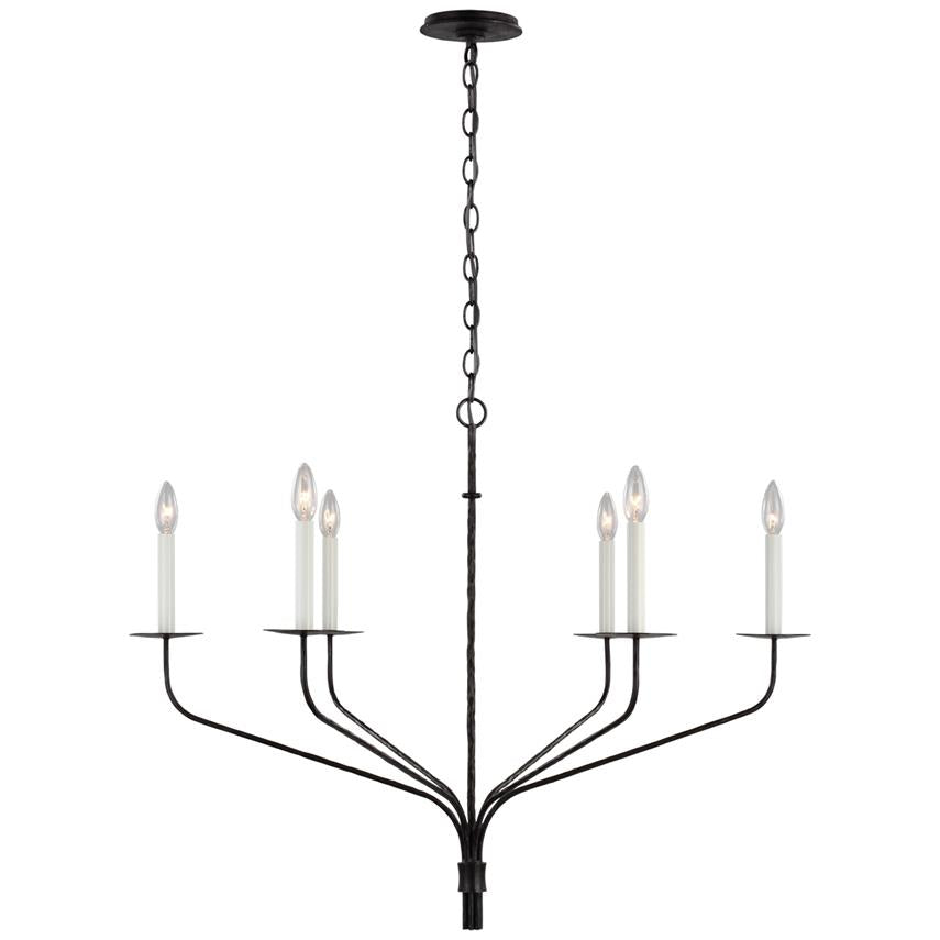 Caeluvyh Vintage Industrial Black Chandelier
