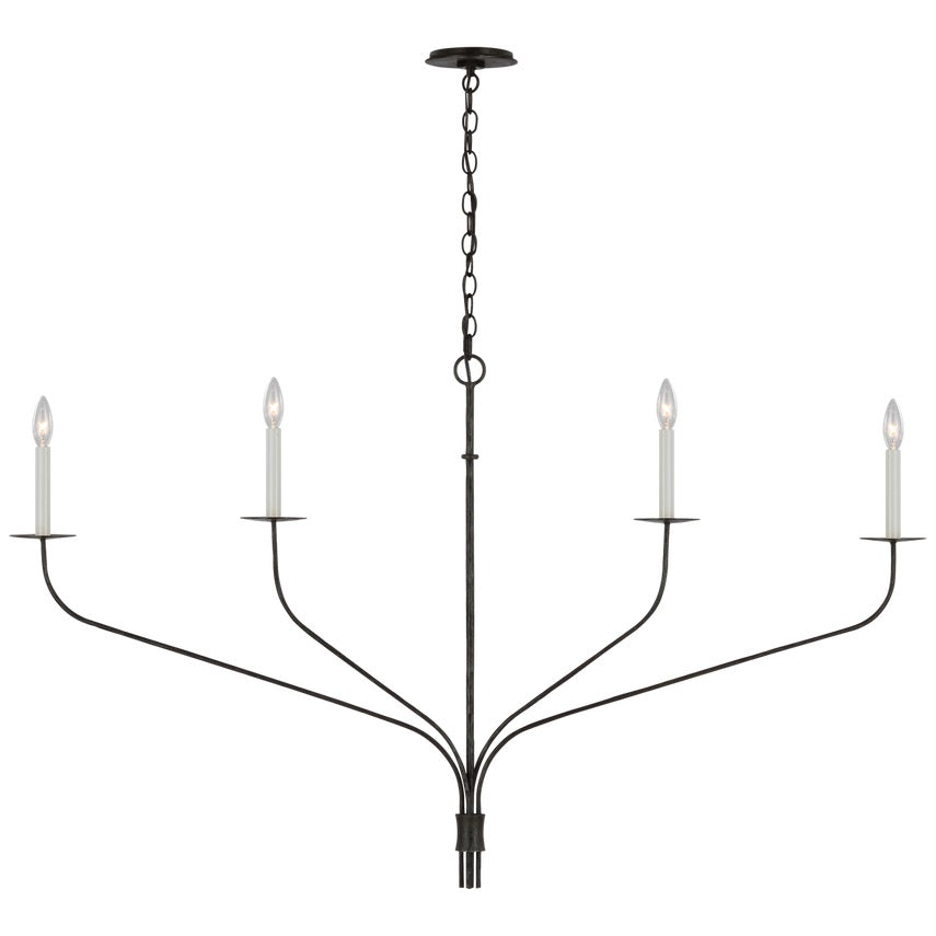 Caeluvyh Vintage Industrial Black Chandelier