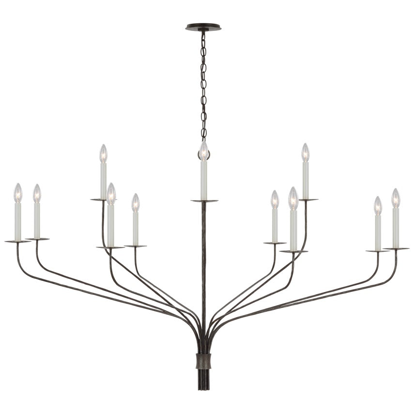 Caeluvyh Vintage Industrial Black Chandelier