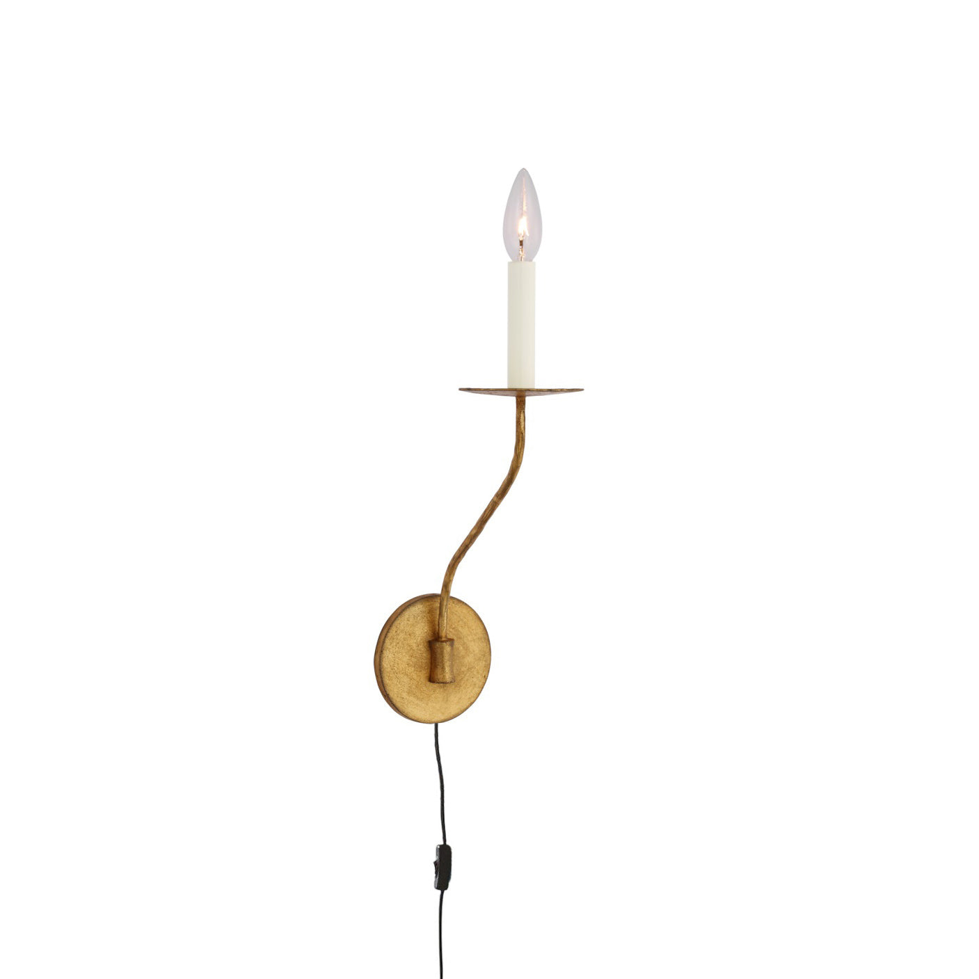 Aurenenne Plug-in Brass Wall Lamp