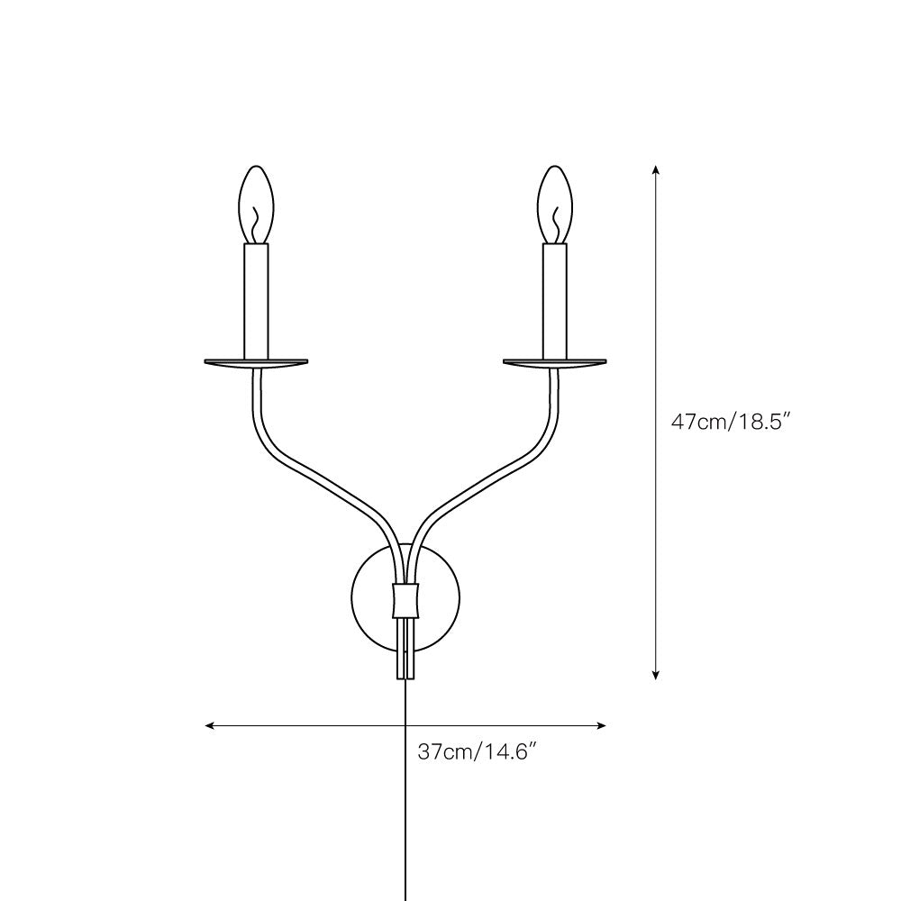 Aurenenne Plug-in Brass Wall Lamp