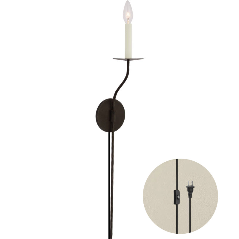 Aurenenne Plug-in Brass Wall Lamp