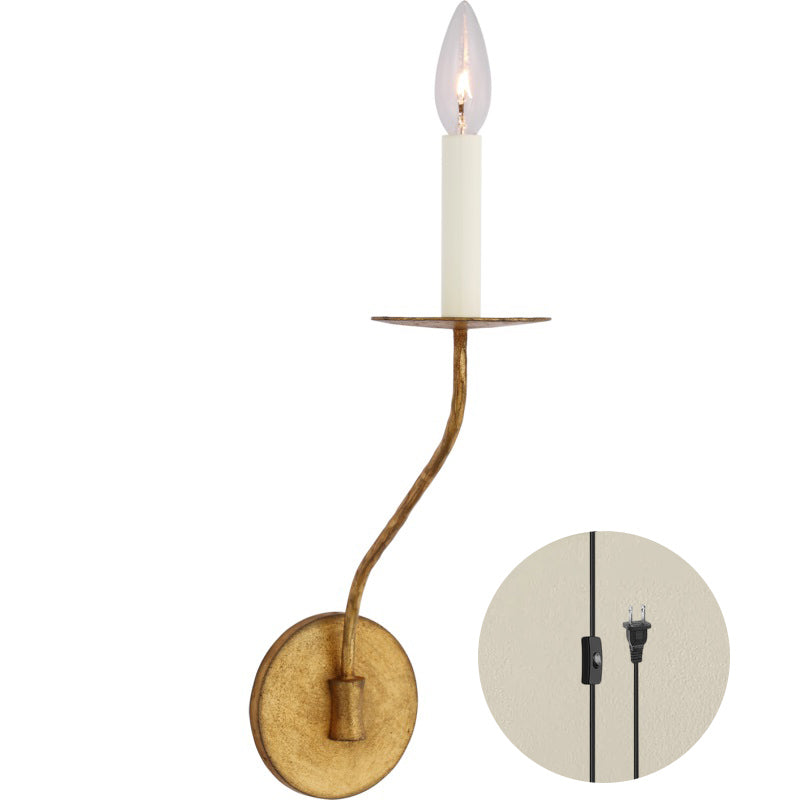 Aurenenne Plug-in Brass Wall Lamp
