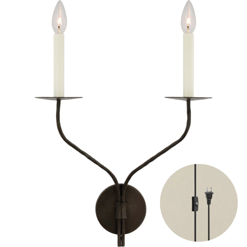 Aurenenne Plug-in Brass Wall Lamp
