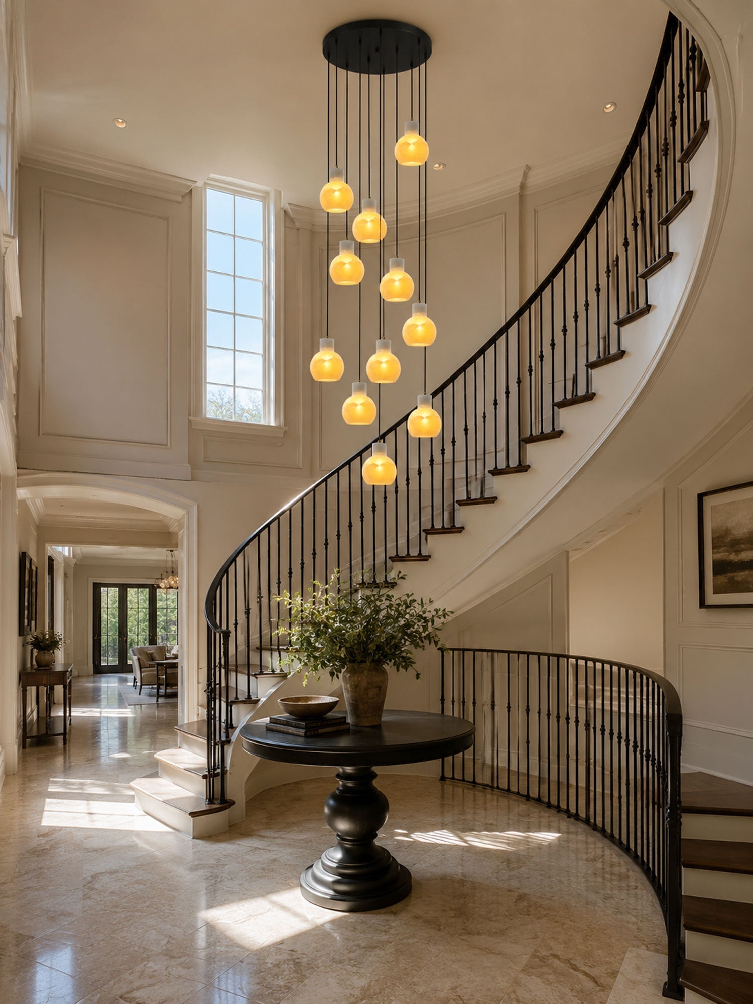 Eirerira Alabaster Cluster Chandelier