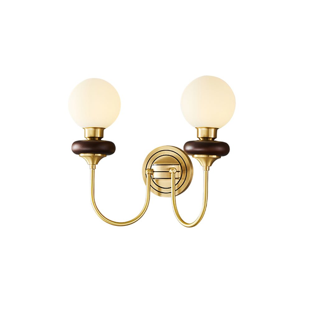 Elvalora Wall Lamp Premium Nordic Art Walnut Glass