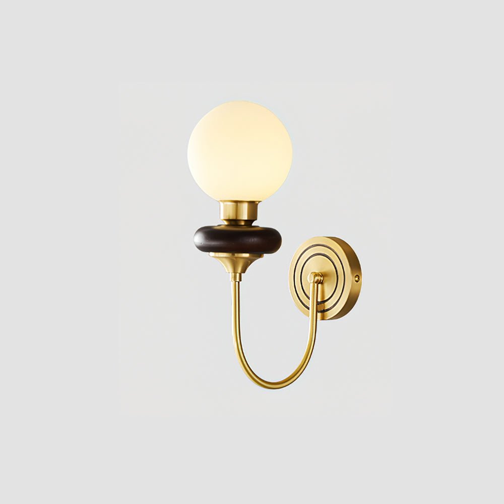 Elvalora Wall Lamp Premium Nordic Art Walnut Glass
