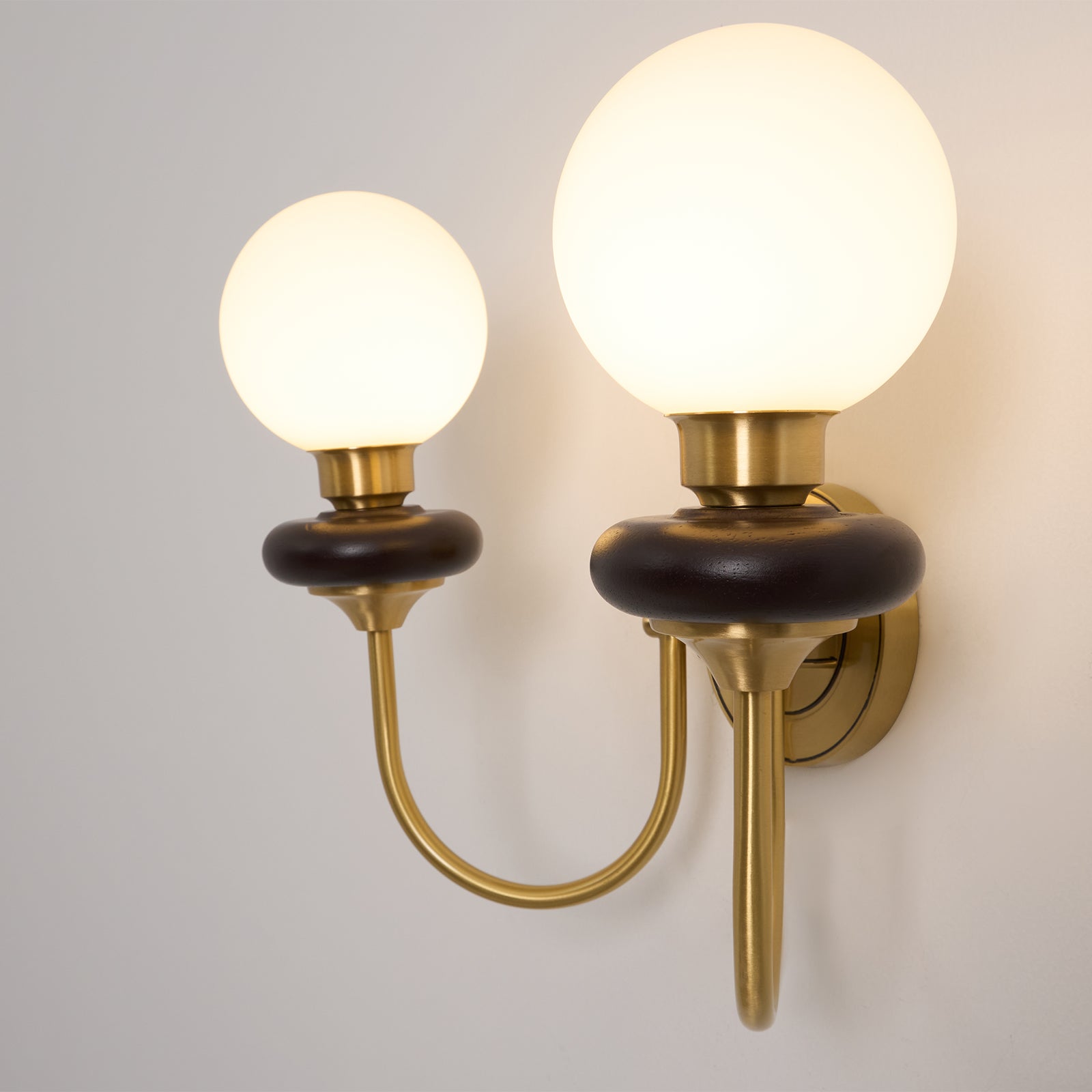 Elvalora Wall Lamp Premium Nordic Art Walnut Glass