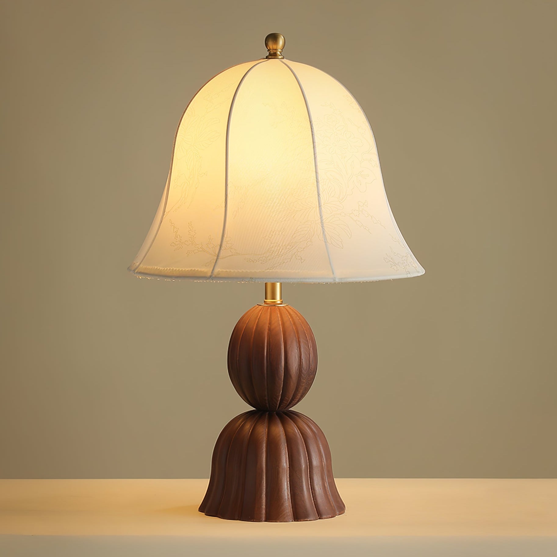 Aldiia Fabric Wood Vintage Table Lamp