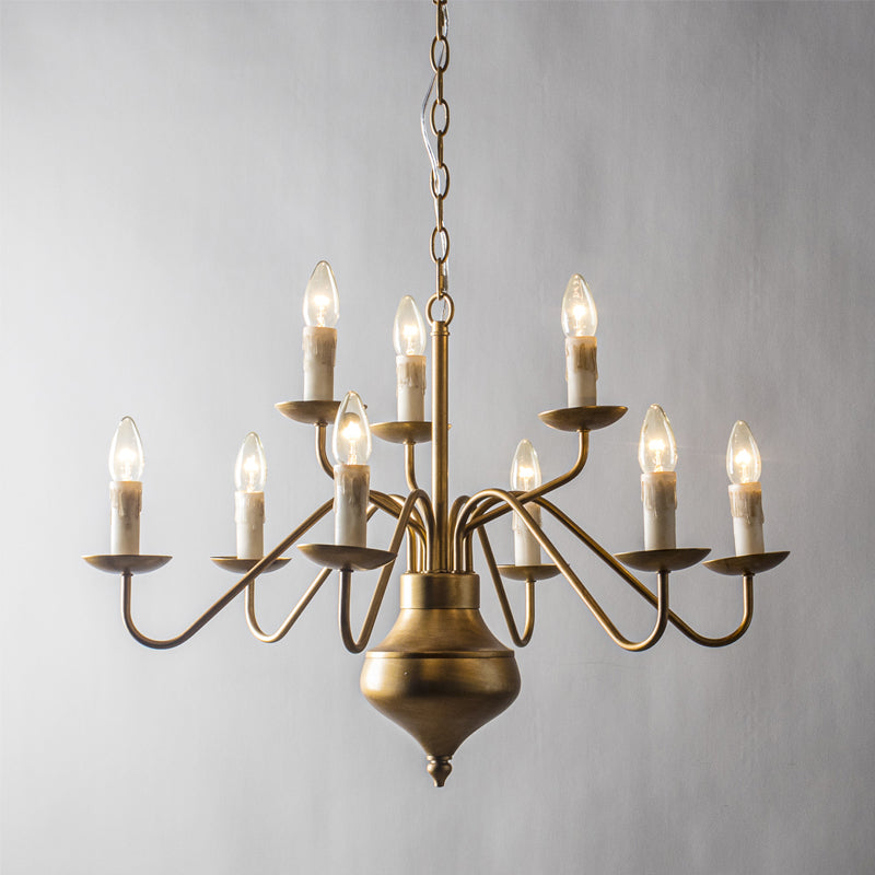 Blikuvyu Vintage Industrial Brass Metal Chandelier