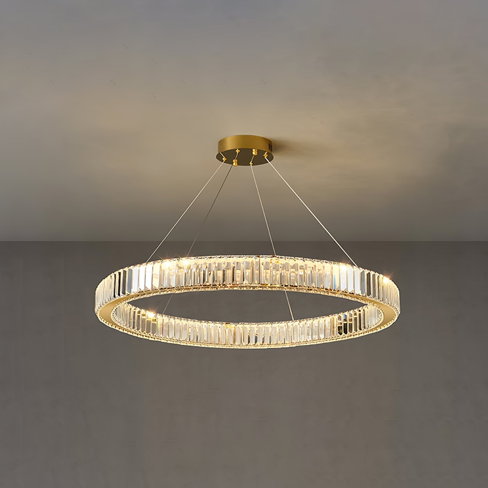 Cyrirelle Chandelier Gold Crystal Ring