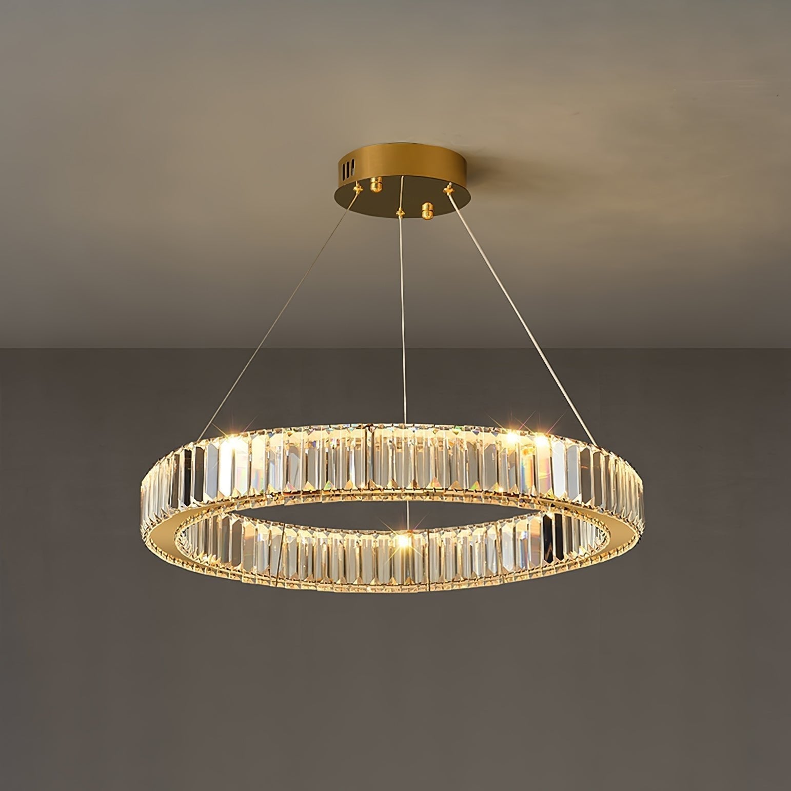 Cyrirelle Chandelier Gold Crystal Ring