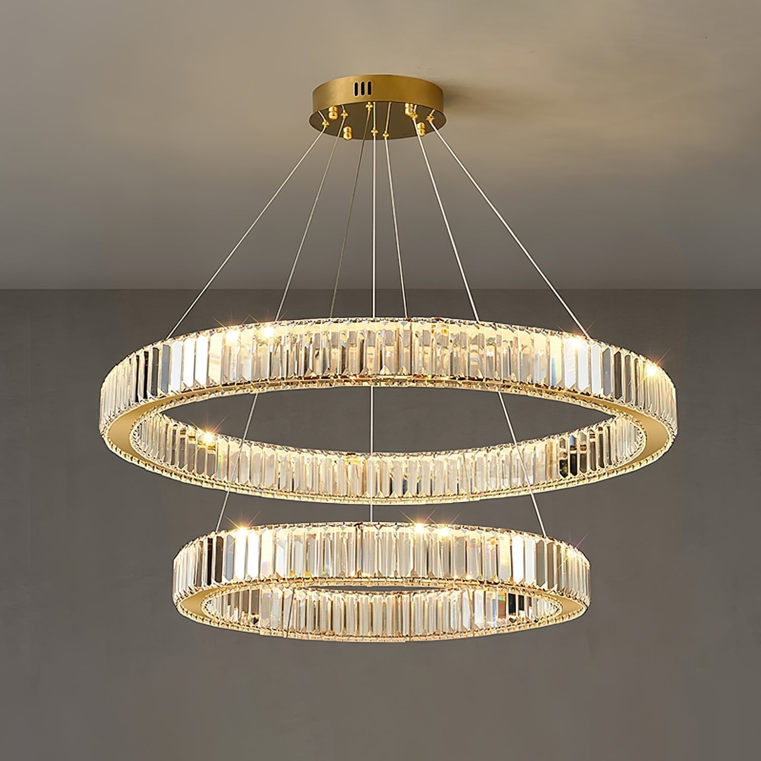 Cyrirelle Chandelier Gold Crystal Ring