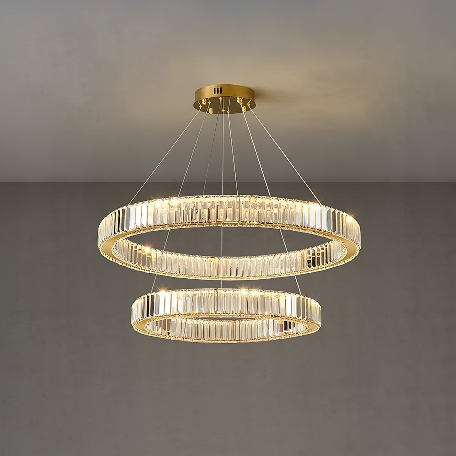 Cyrirelle Chandelier Gold Crystal Ring