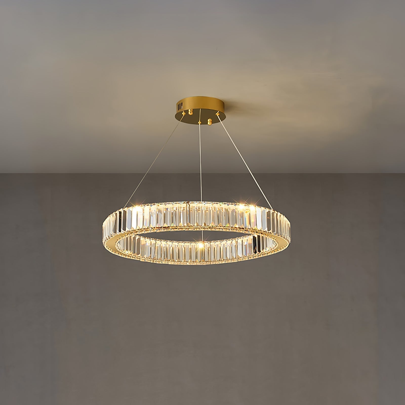 Cyrirelle Chandelier Gold Crystal Ring