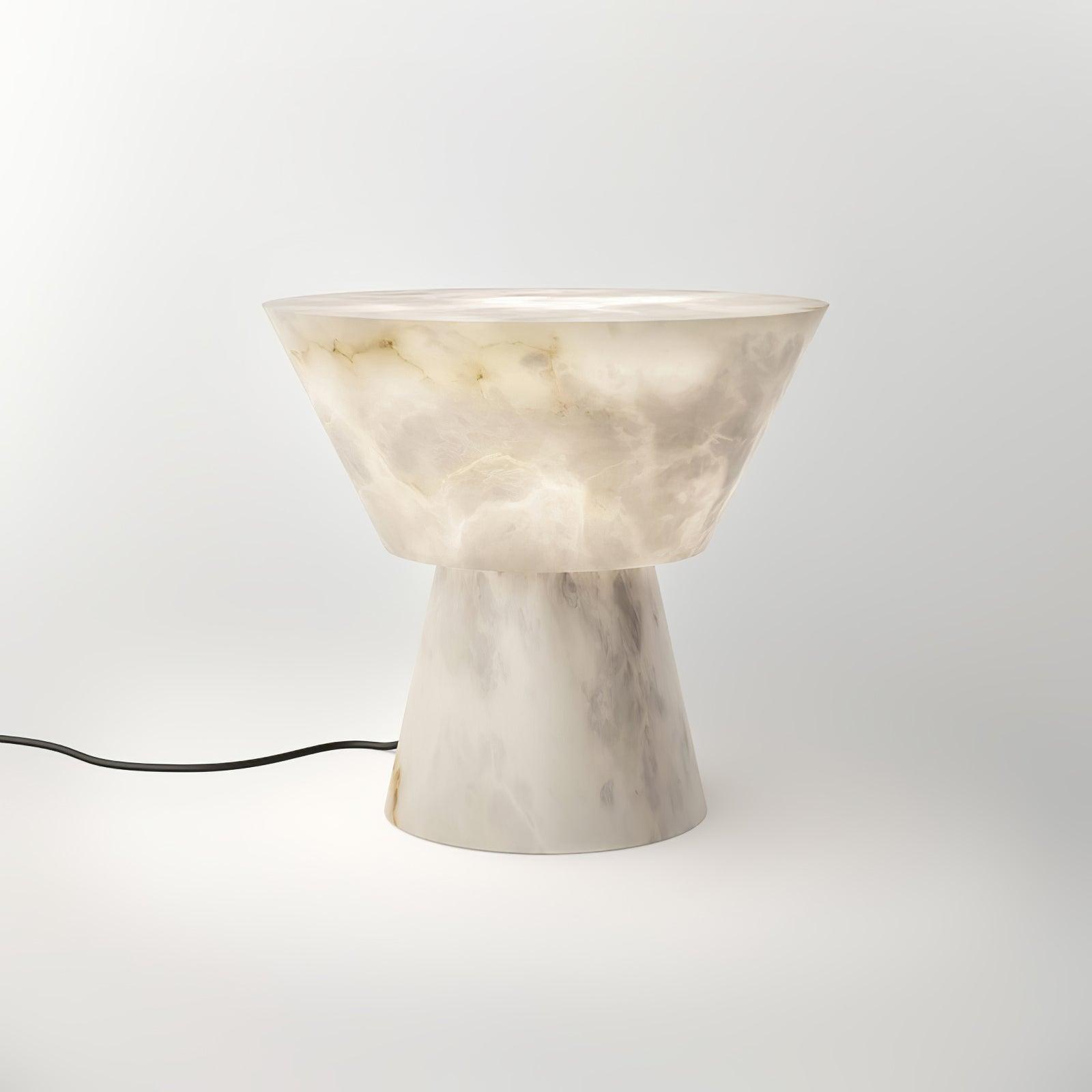 Ane Pedestal Alabaster Table Lamp