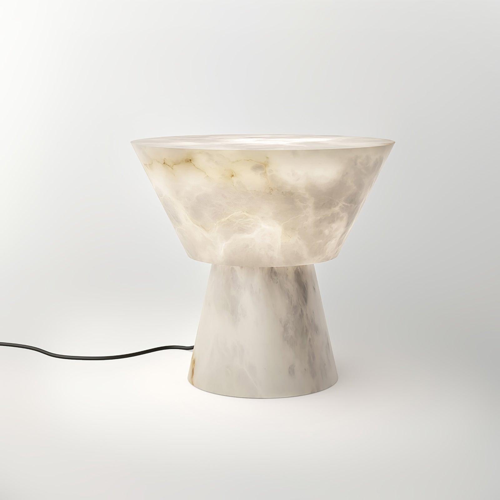 Ane Pedestal Alabaster Table Lamp