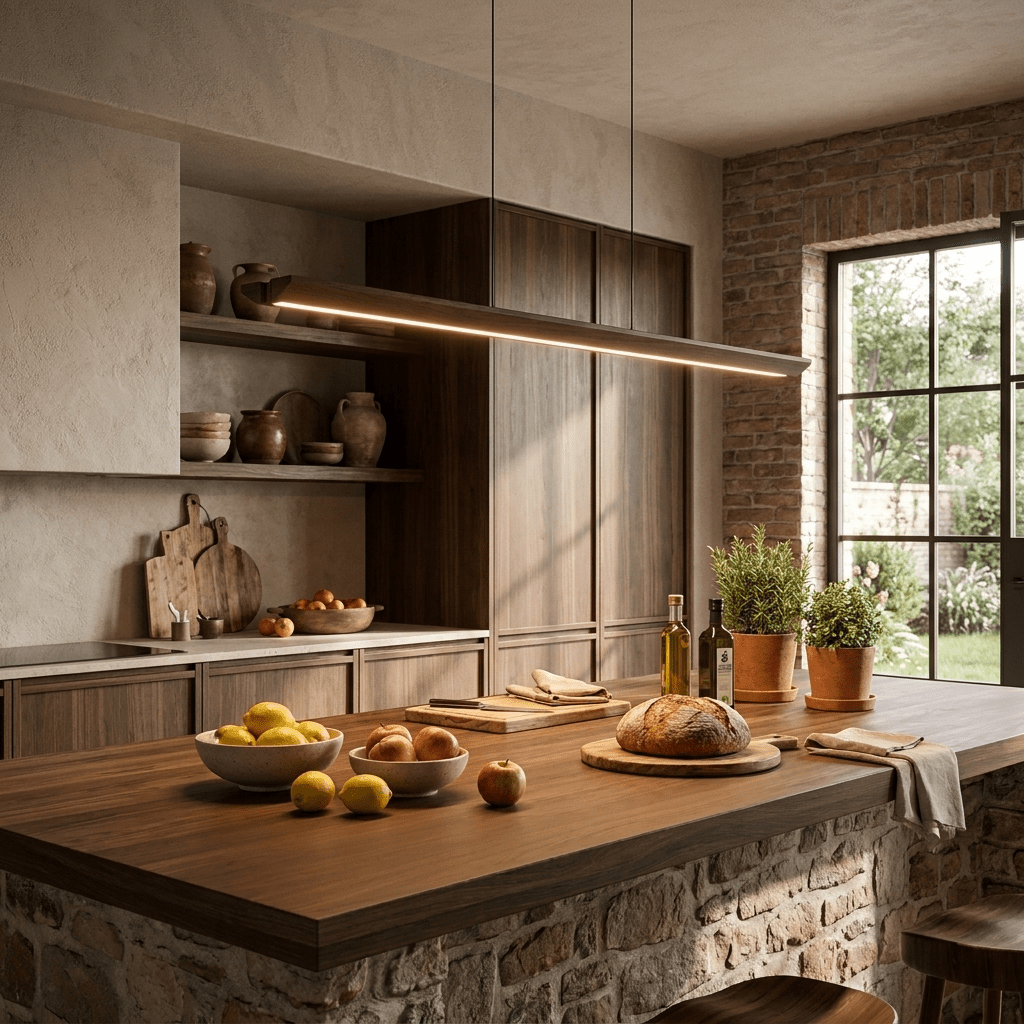 Waldenne Wood Linear Pendant Lamp