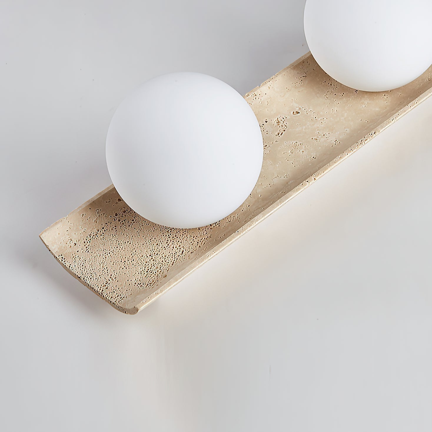 Serenaya Globe Travertine Glass Ceiling Lamp