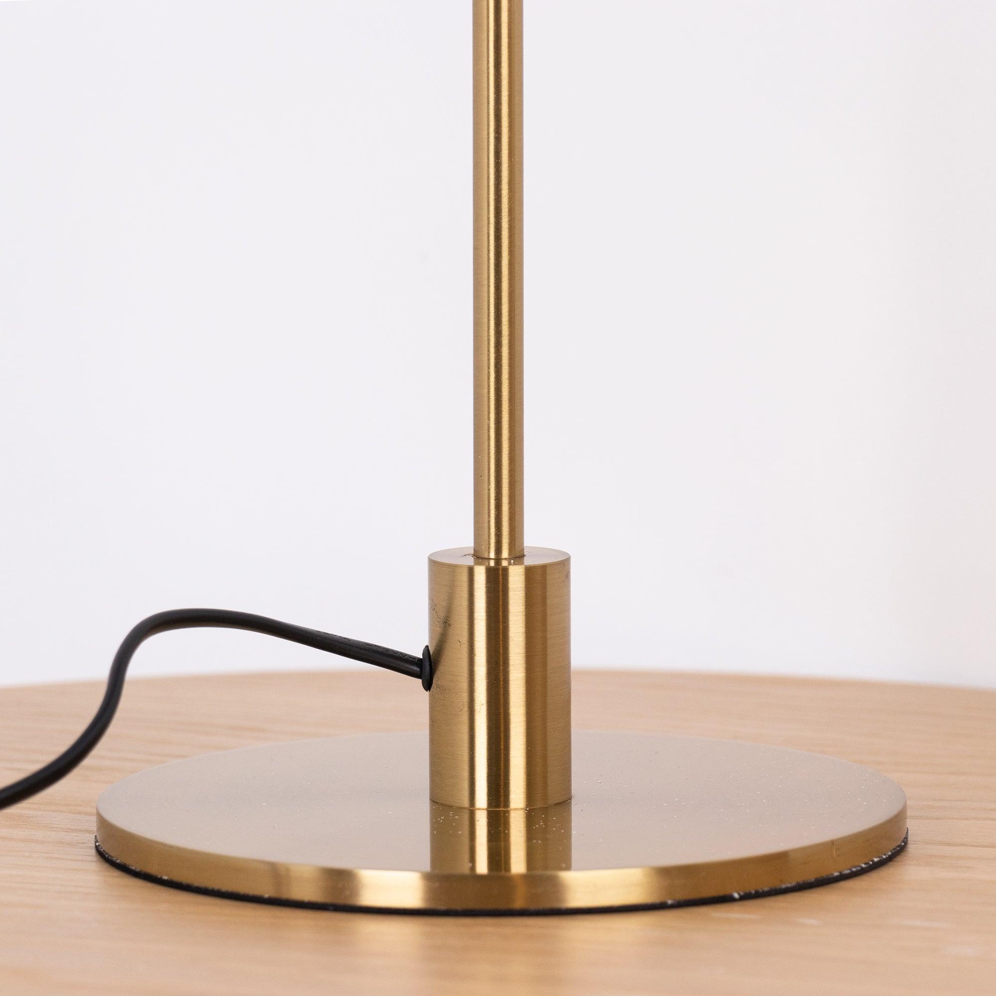 Rinelette Table Lamp Clear Glass Shade Wood Base