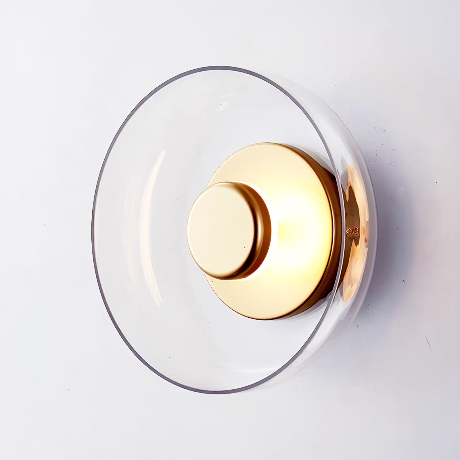 Aether Brass Glass Wall Light