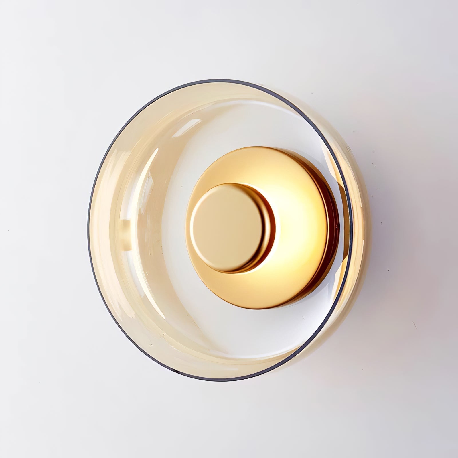 Aether Brass Glass Wall Light