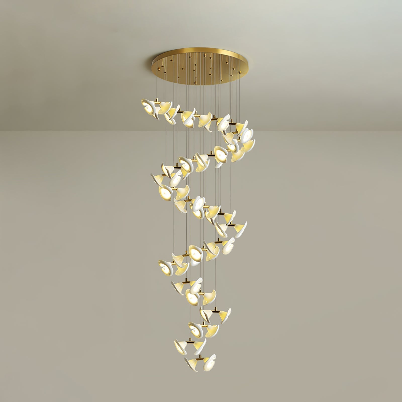 Ernoreth Art Deco Ceramic Chandelier