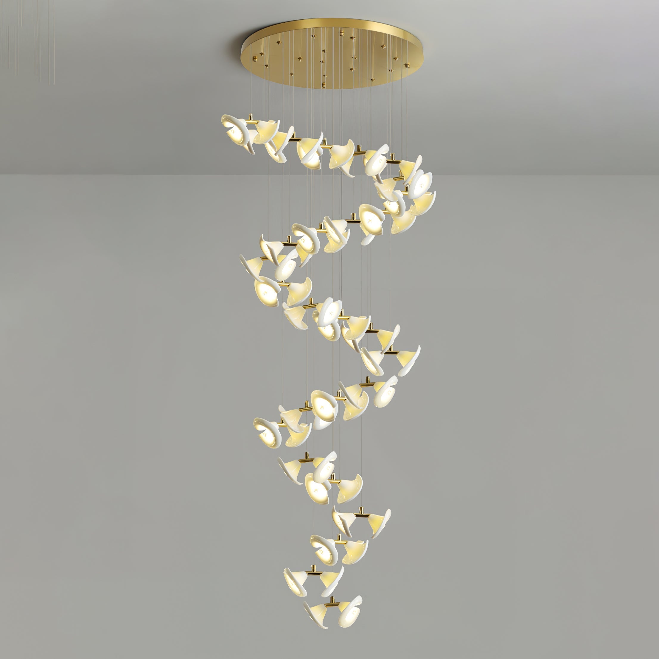 Ernoreth Art Deco Ceramic Chandelier