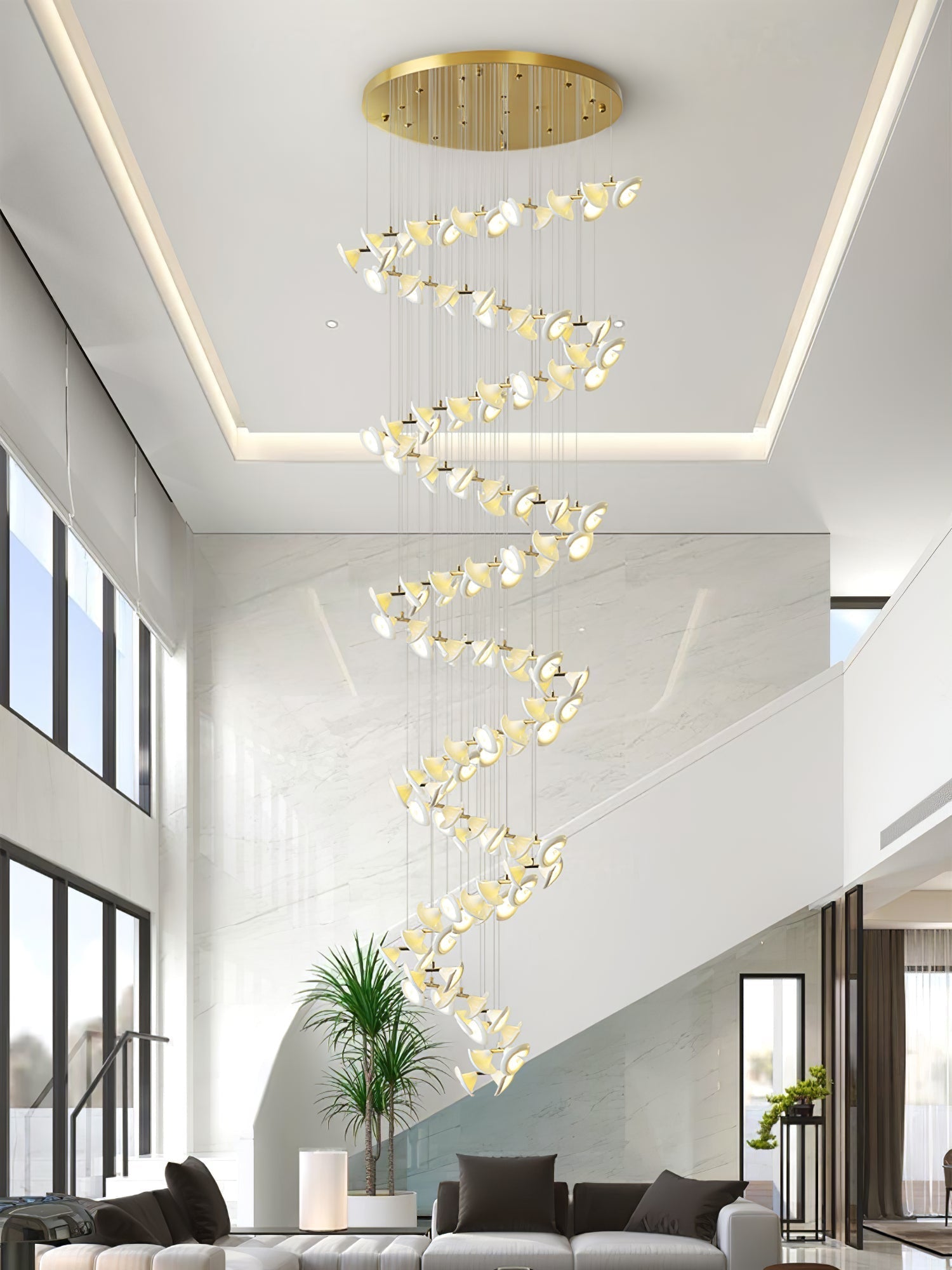 Ernoreth Art Deco Ceramic Chandelier