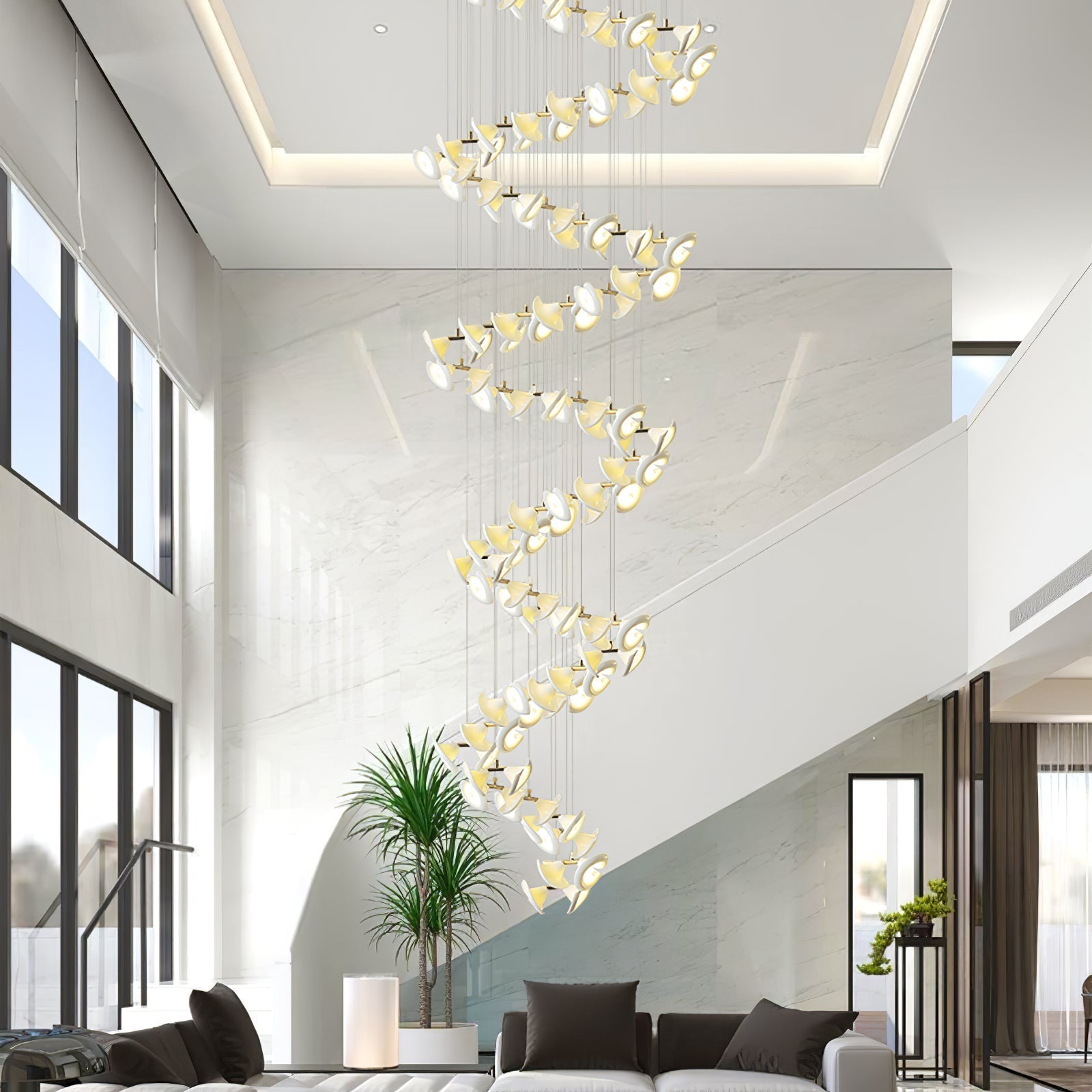 Ernoreth Art Deco Ceramic Chandelier