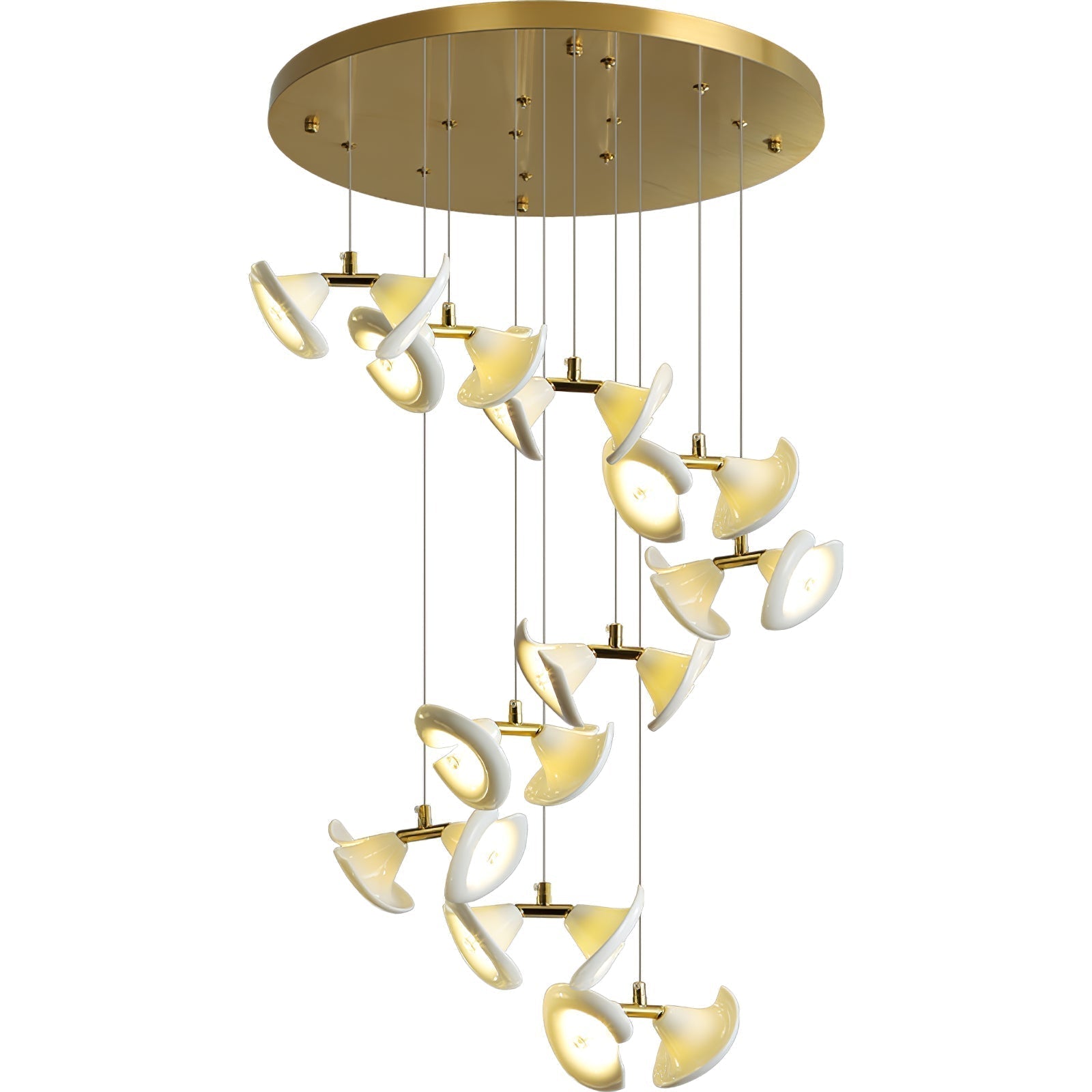 Ernoreth Art Deco Ceramic Chandelier
