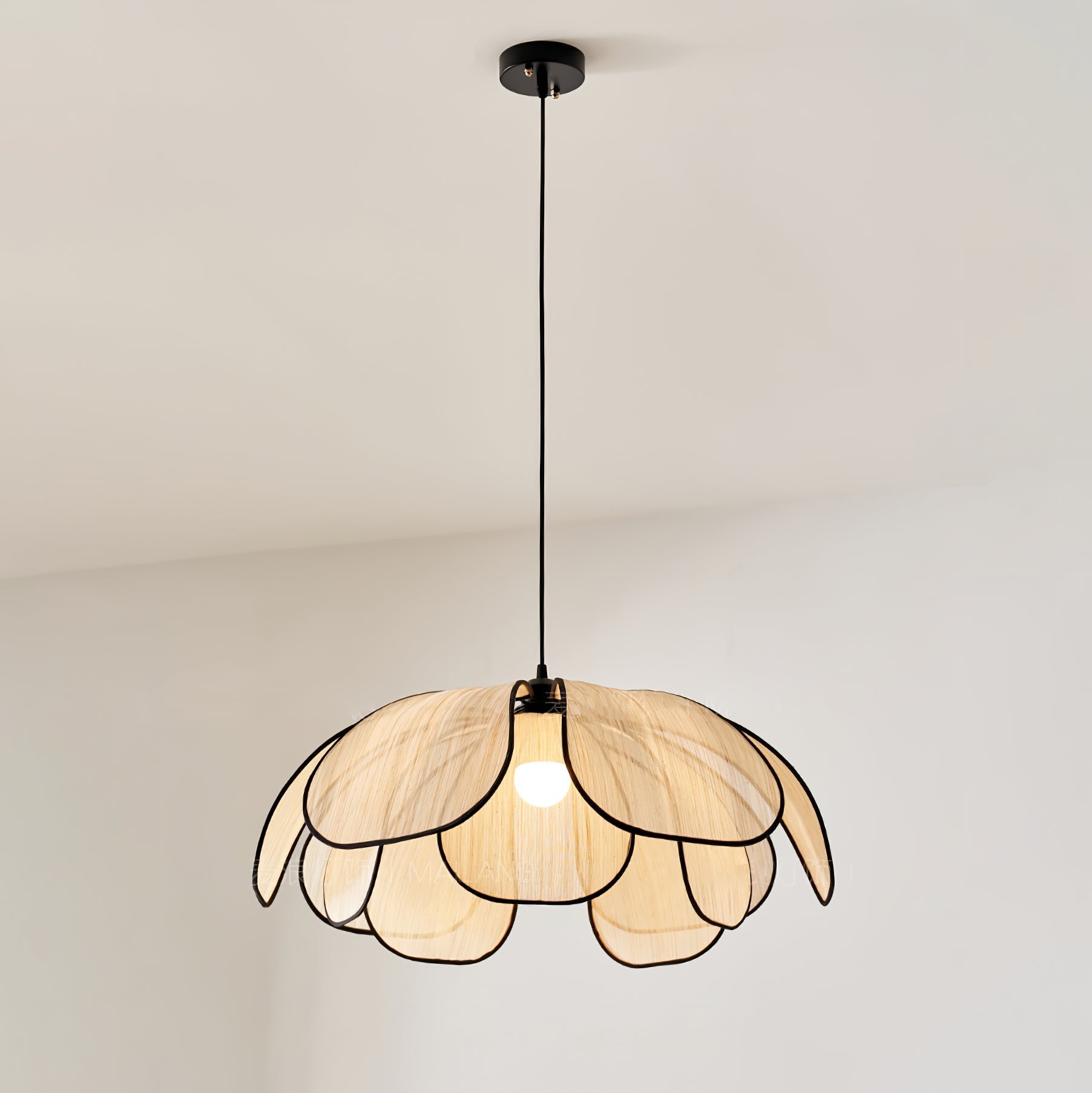 Elthaus Blossom Leaf Fiber Pendant Lamp