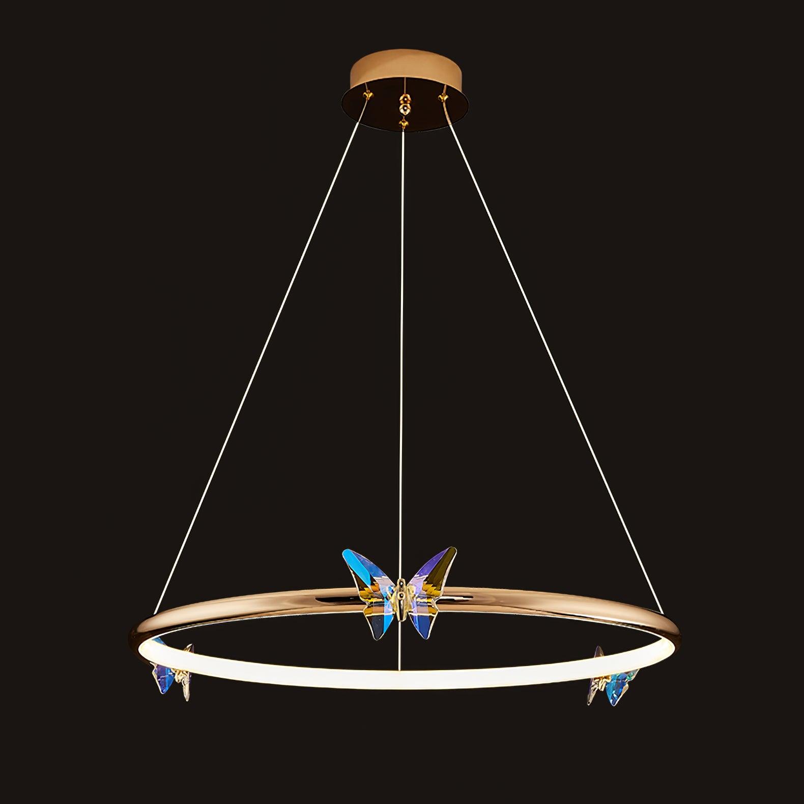 Alen Chandelier Butterfly Crystal Ring Elegant