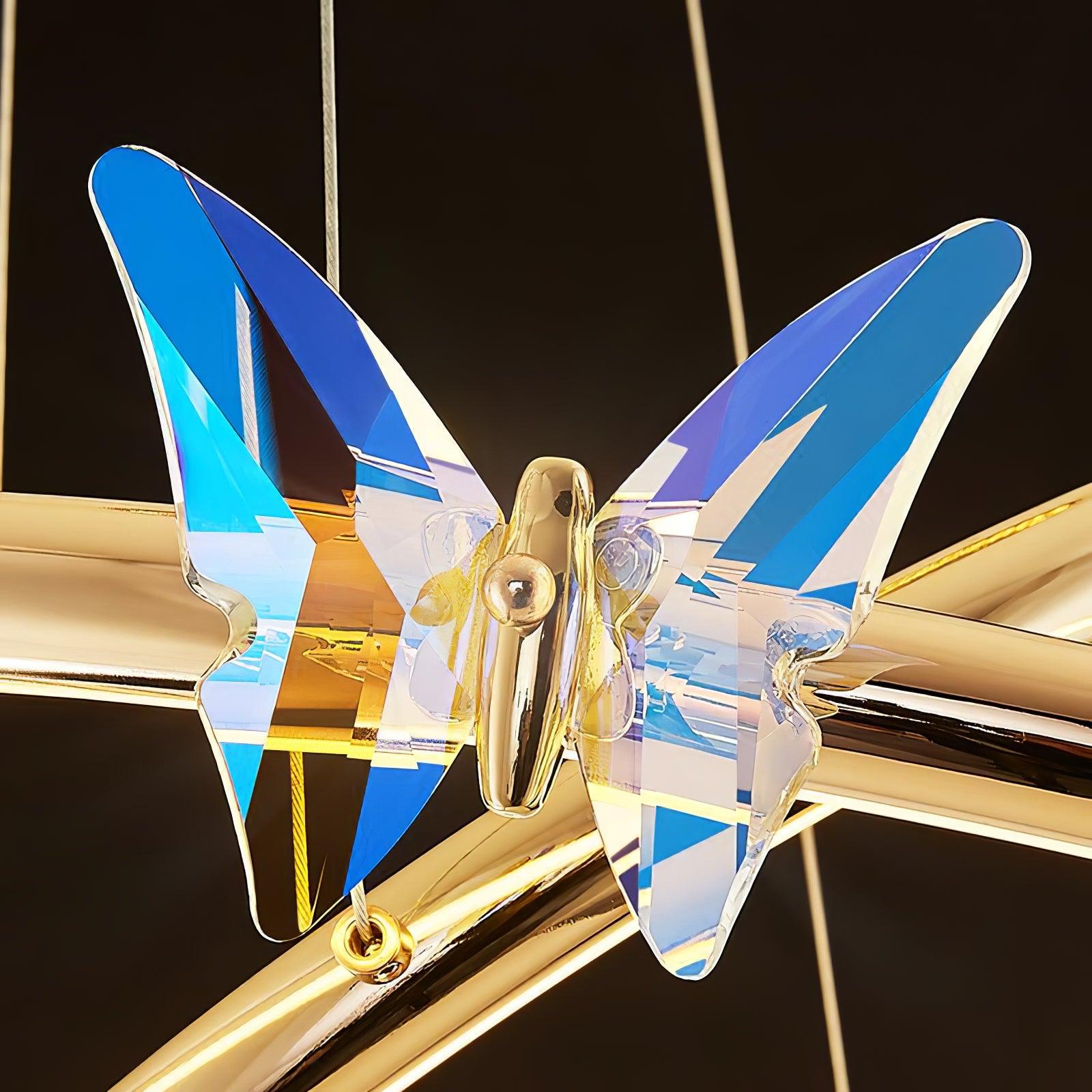 Alen Chandelier Butterfly Crystal Ring Elegant
