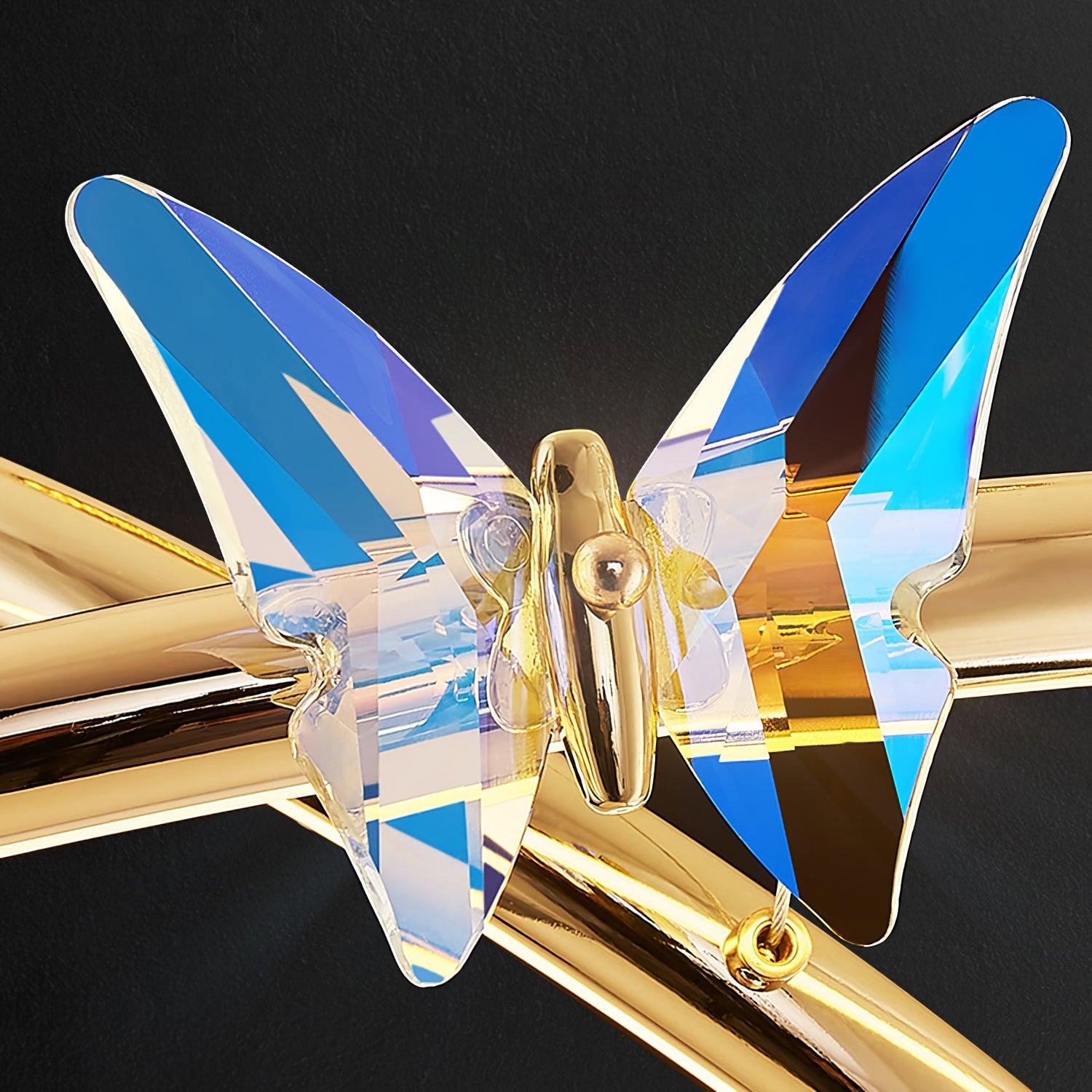 Alen Chandelier Butterfly Crystal Ring Elegant