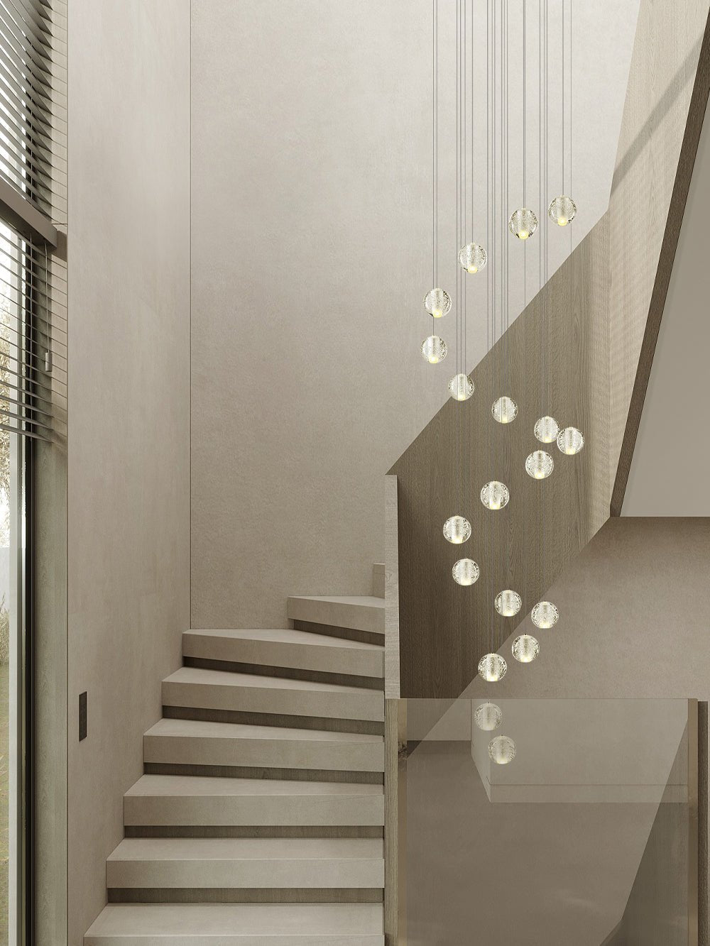 Crystal Bubble Cluster Pendant Light
