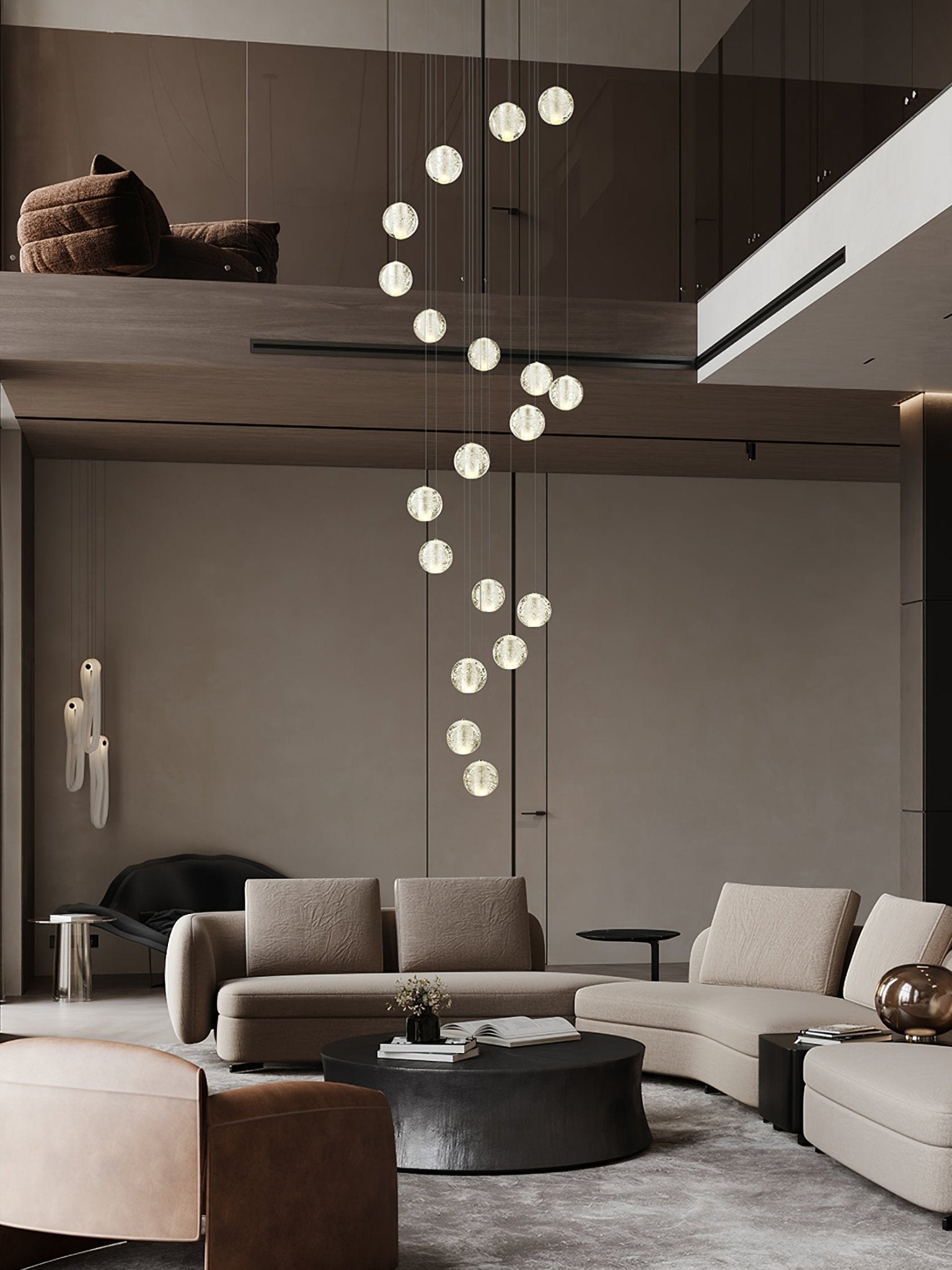 Crystal Bubble Cluster Pendant Light