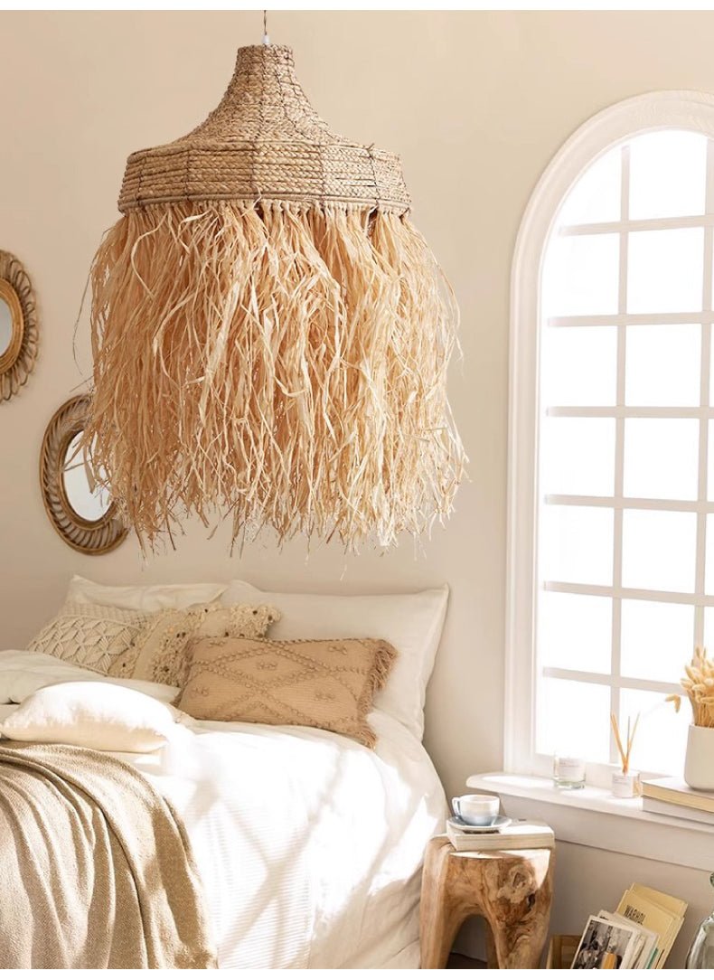 Bohemian Raffia Pendant Light
