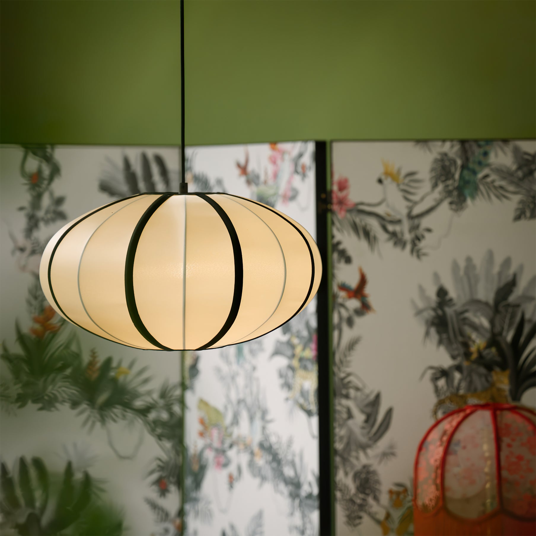 Inez Fabric Futuristic Pendant Lamp