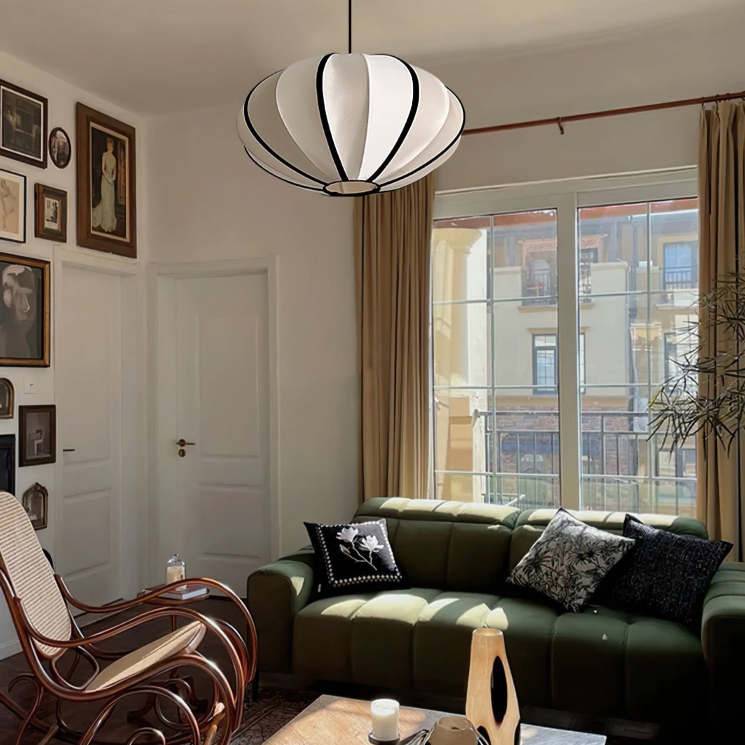 Inez Fabric Futuristic Pendant Lamp