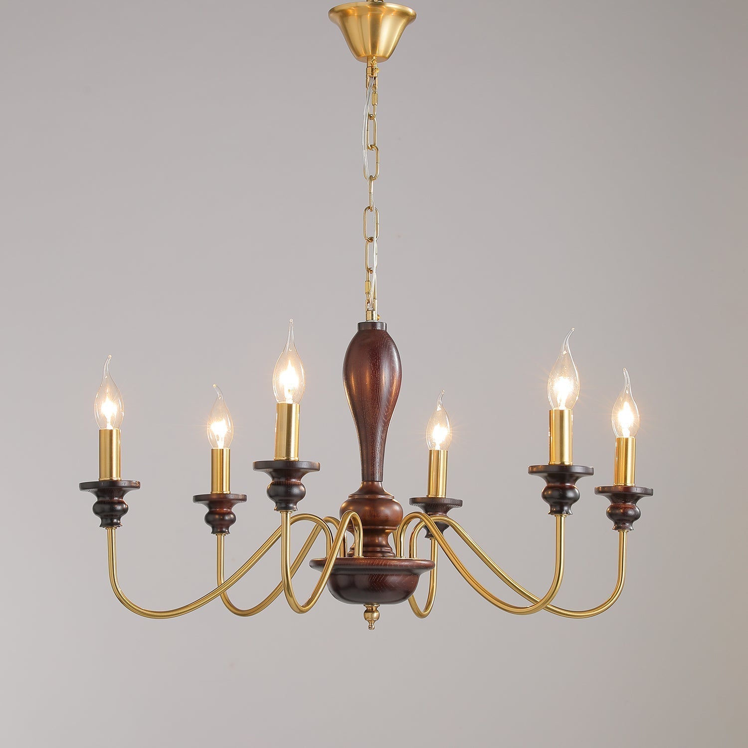 Ilvenan Traditional Elegance Vintage Wood Chandelier