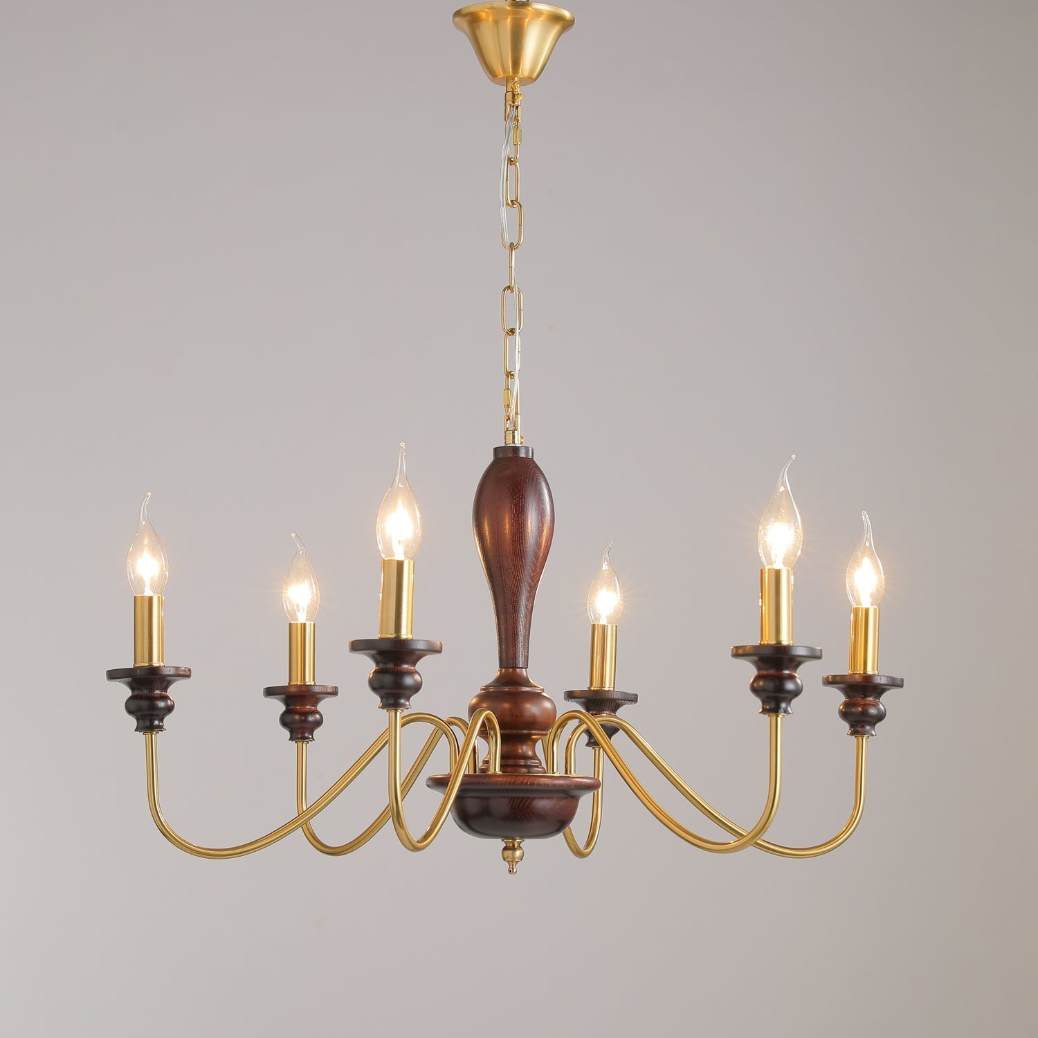 Ilvenan Traditional Elegance Vintage Wood Chandelier