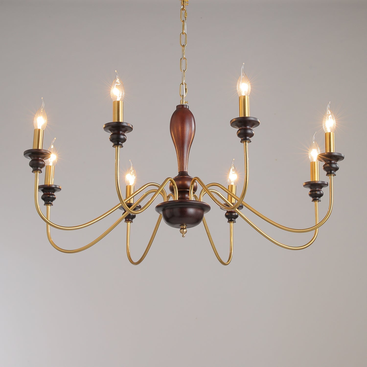 Ilvenan Traditional Elegance Vintage Wood Chandelier