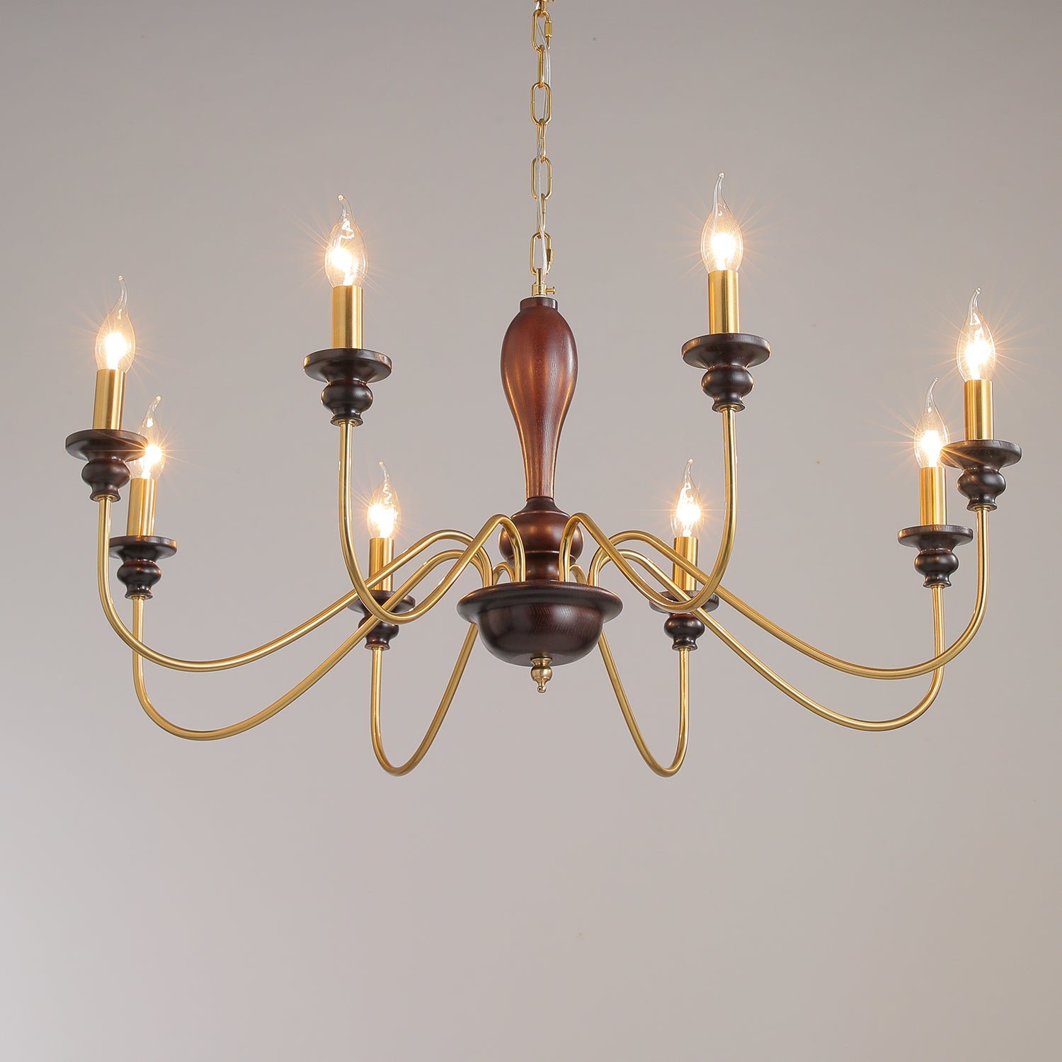 Ilvenan Traditional Elegance Vintage Wood Chandelier