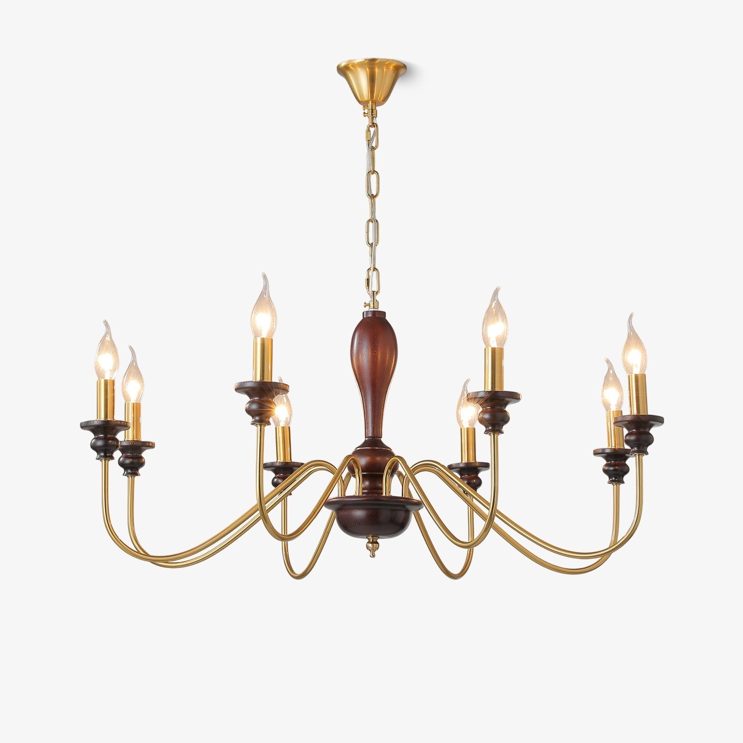 Ilvenan Traditional Elegance Vintage Wood Chandelier