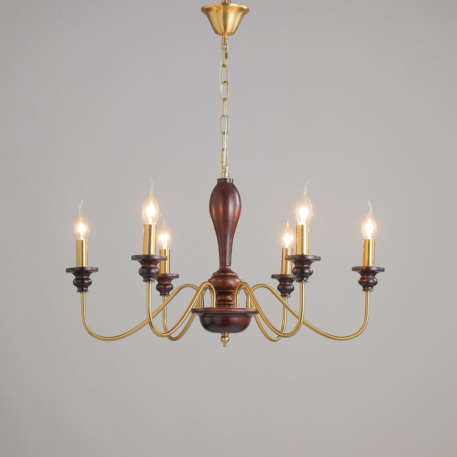 Ilvenan Traditional Elegance Vintage Wood Chandelier