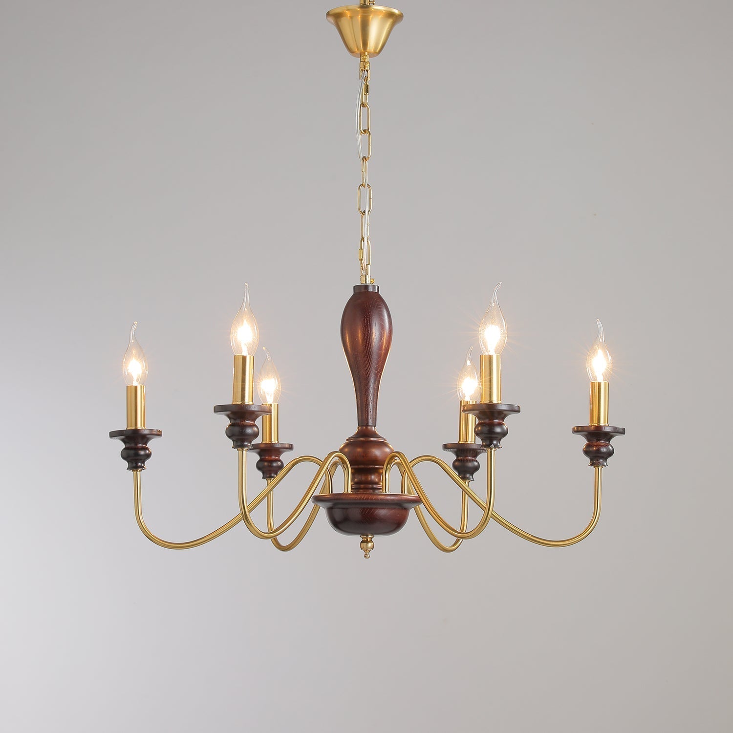 Ilvenan Traditional Elegance Vintage Wood Chandelier