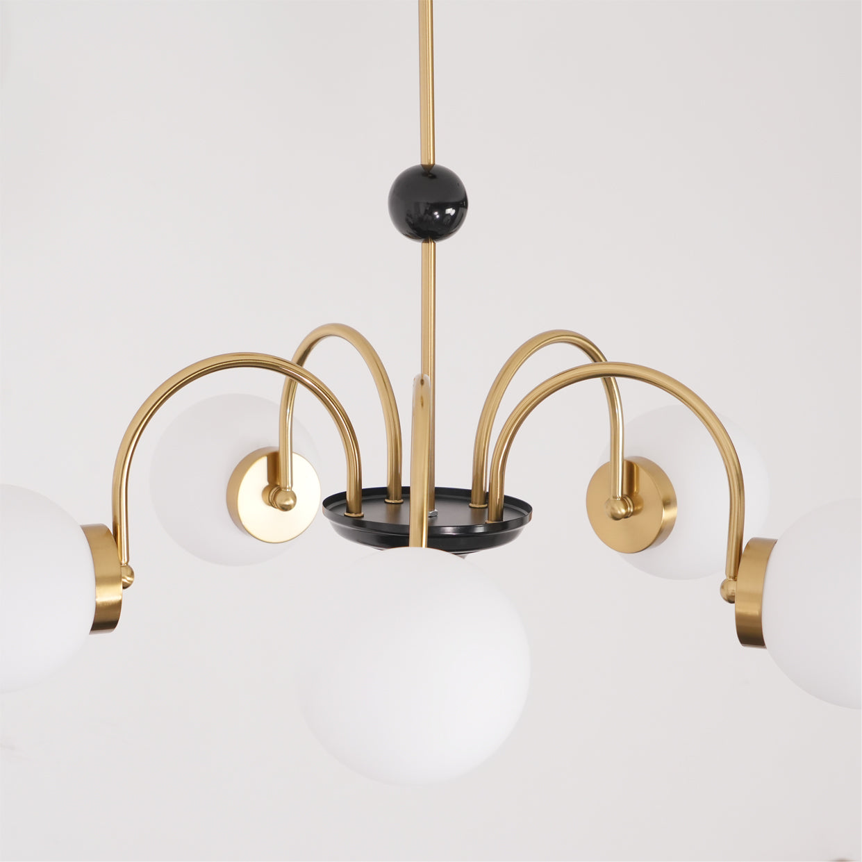 Halion Chandelier Rod Frame and White